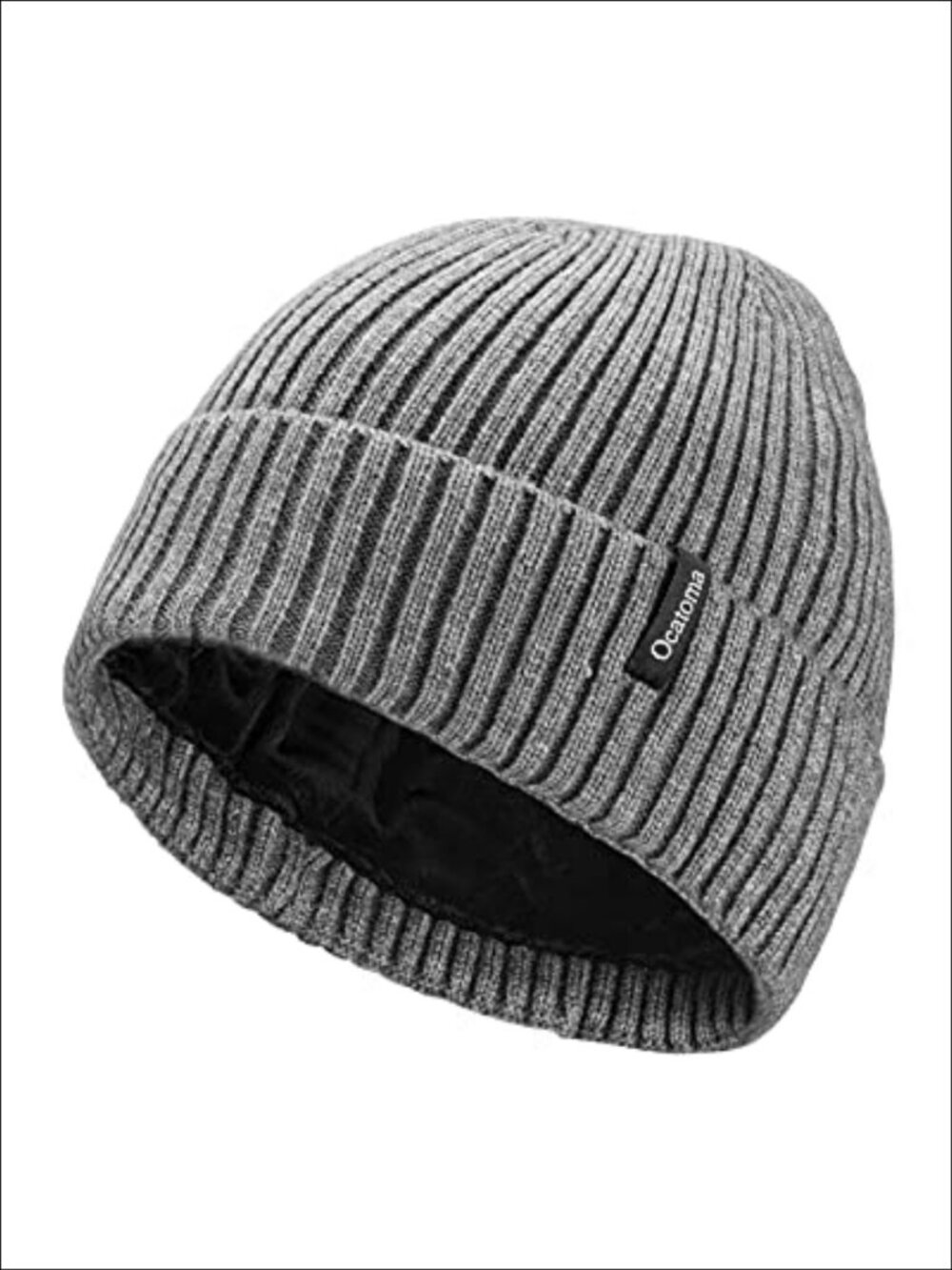 Ocatoma Warm Winter Knit Cuffed Beanie Soft Ski Hat Unisex